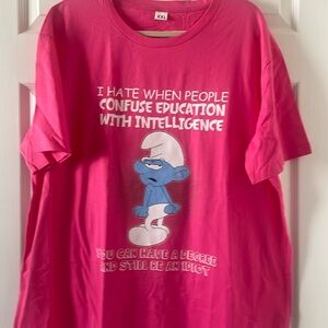Men’s Graphic Tee Bright Pink XXL